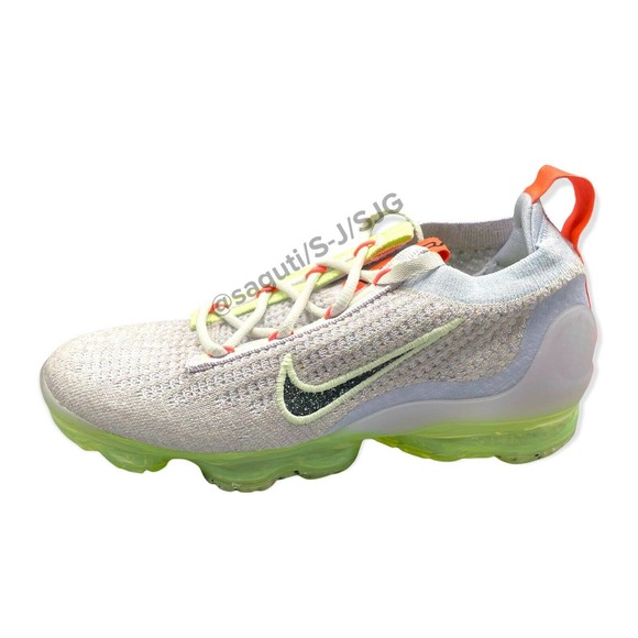 Nike Air VaporMax 2021 Flyknit Women Size 6 Light Bone Coral Green DC4112-003 - Picture 2 of 8